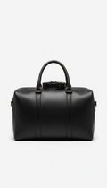 Onyx leather weekender bag