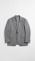 Stone grey unstructured blazer