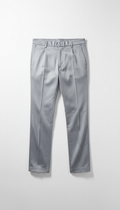 Lightweight frosted pewter trousers