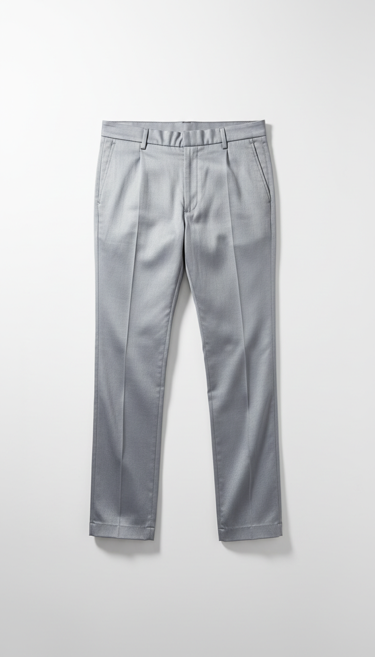 Lightweight frosted pewter trousers